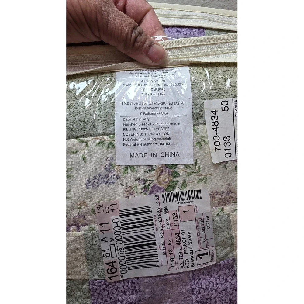 NEW JCPenney Home Priscilla Quilted Bedspread Twin Purple Floral Patchwork
